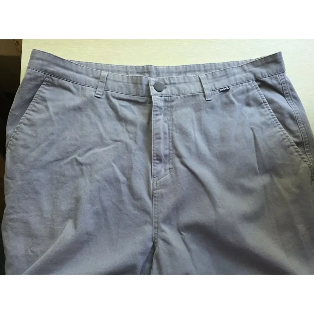 Hurley Men’s Gray Shorts Size 36 Flat Front Casual Golf Walking 8